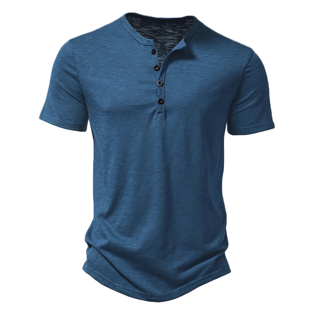 Premium Henley T-Shirt — Elevated Casual