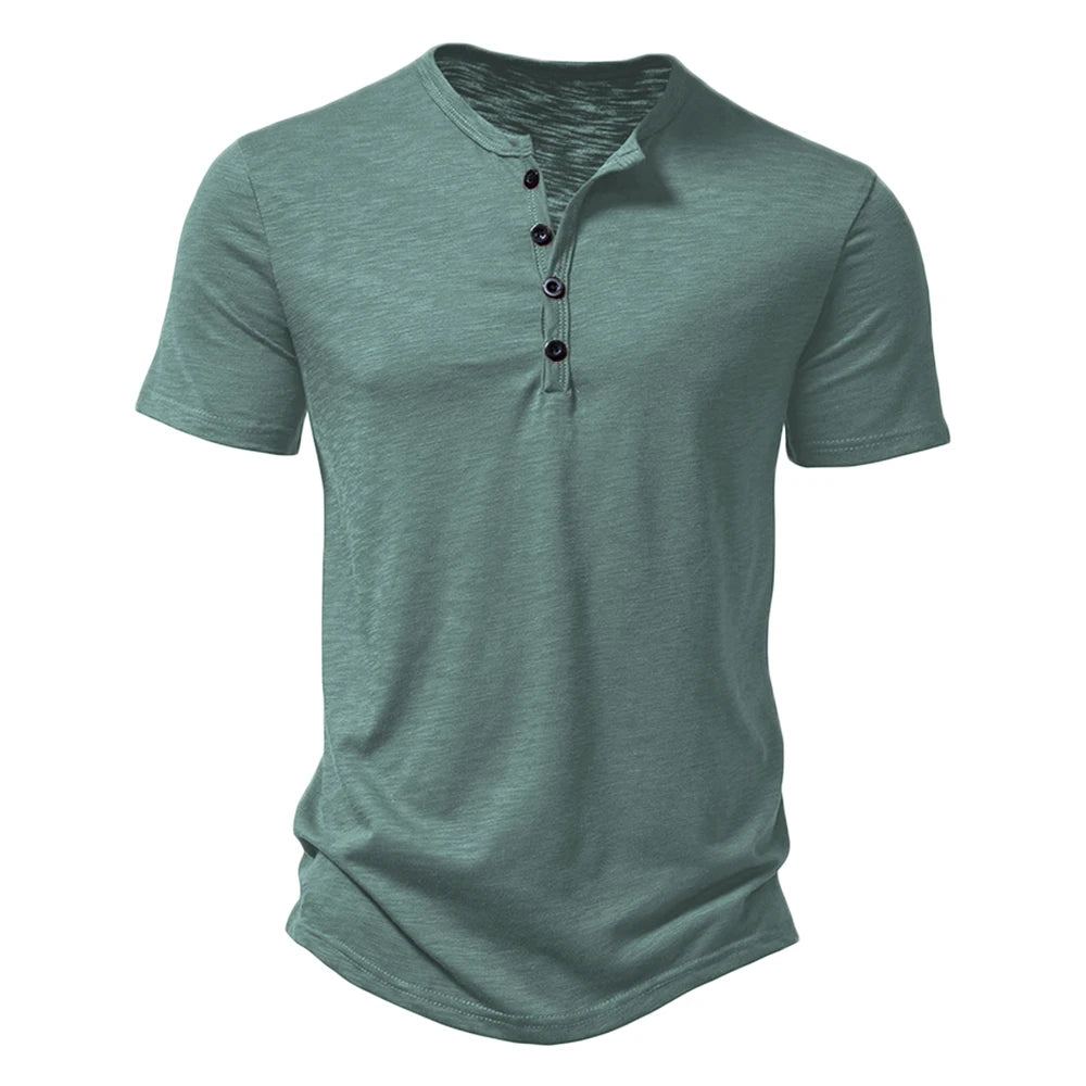Premium Henley T-Shirt — Elevated Casual