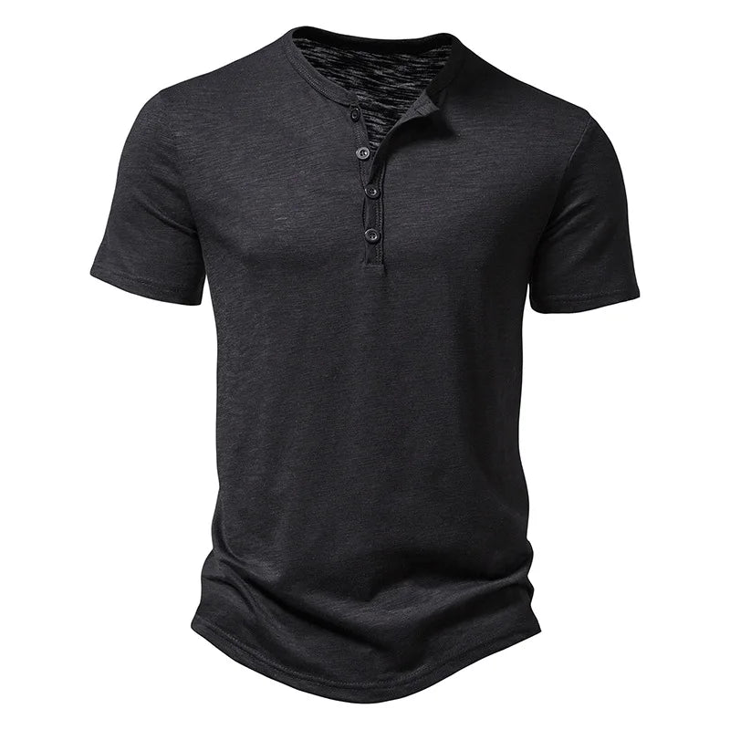 Premium Henley T-Shirt — Elevated Casual