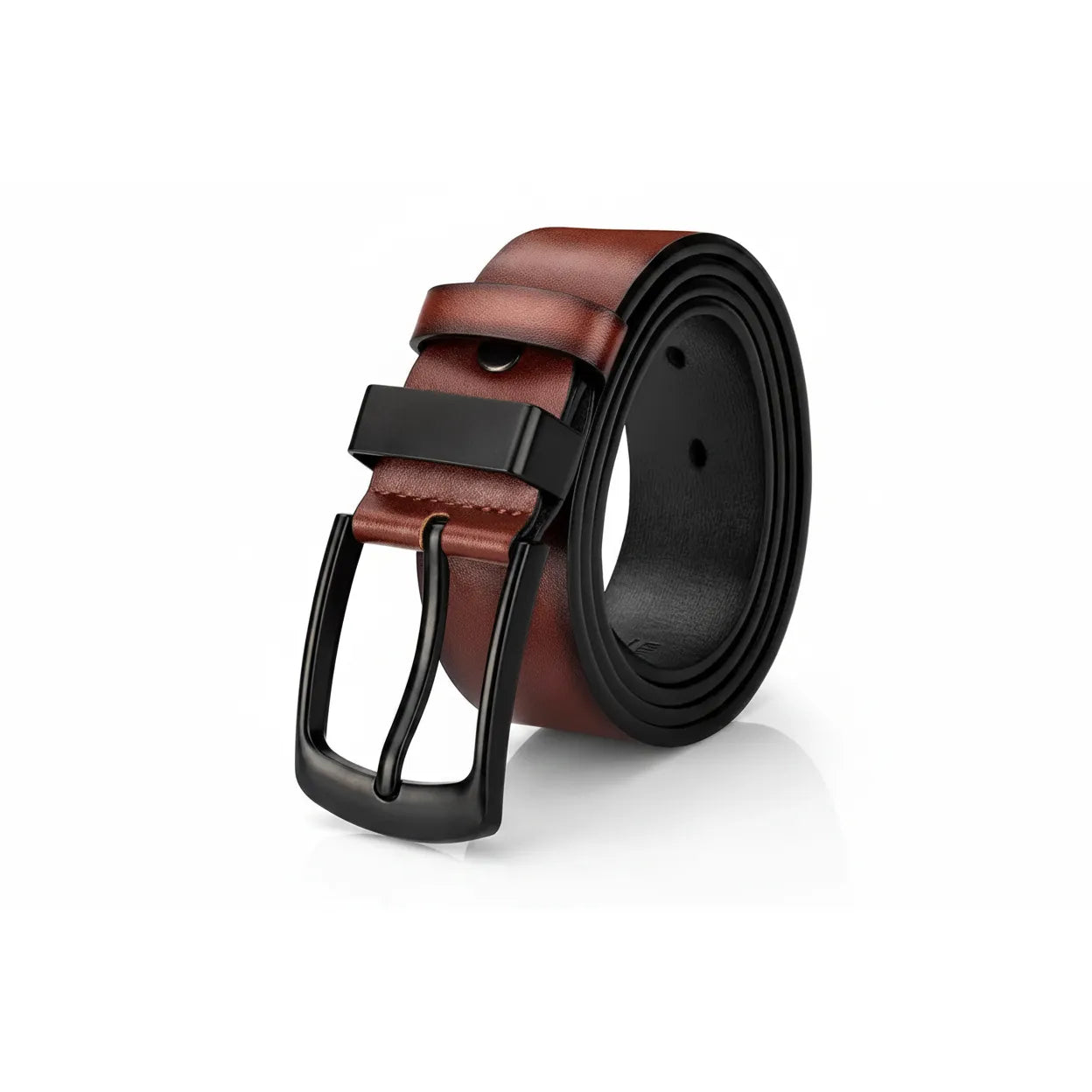 Classic Leather Belt — Vintage Pin Buckle