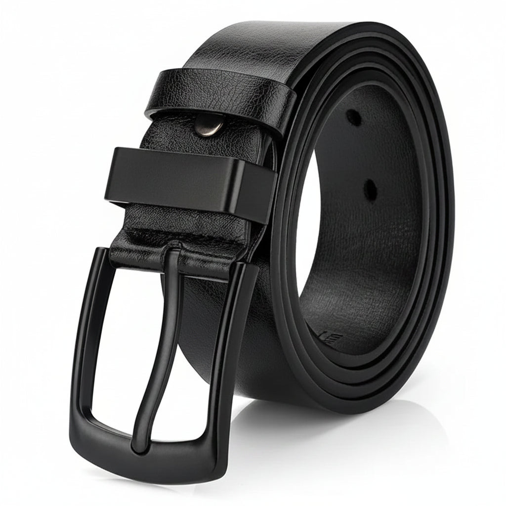 Classic Leather Belt — Vintage Pin Buckle