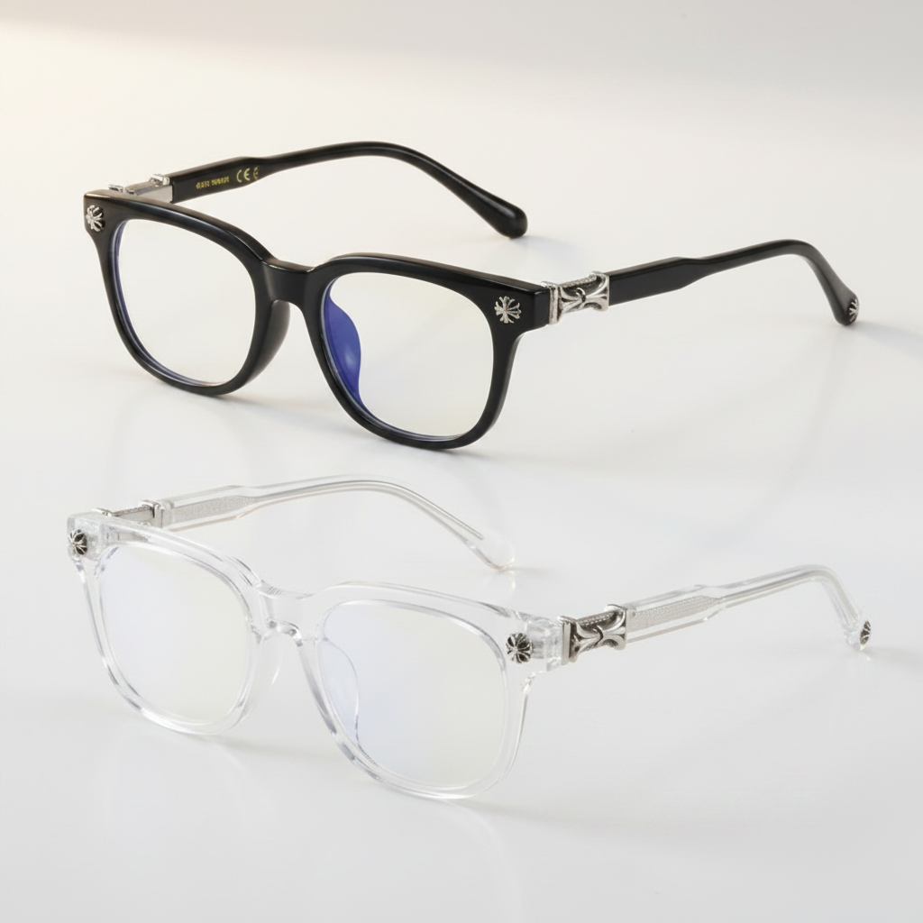 Blue Light Blocking Glasses — Classic Square Frame (2-Pack)