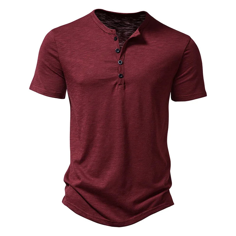 Premium Henley T-Shirt — Elevated Casual