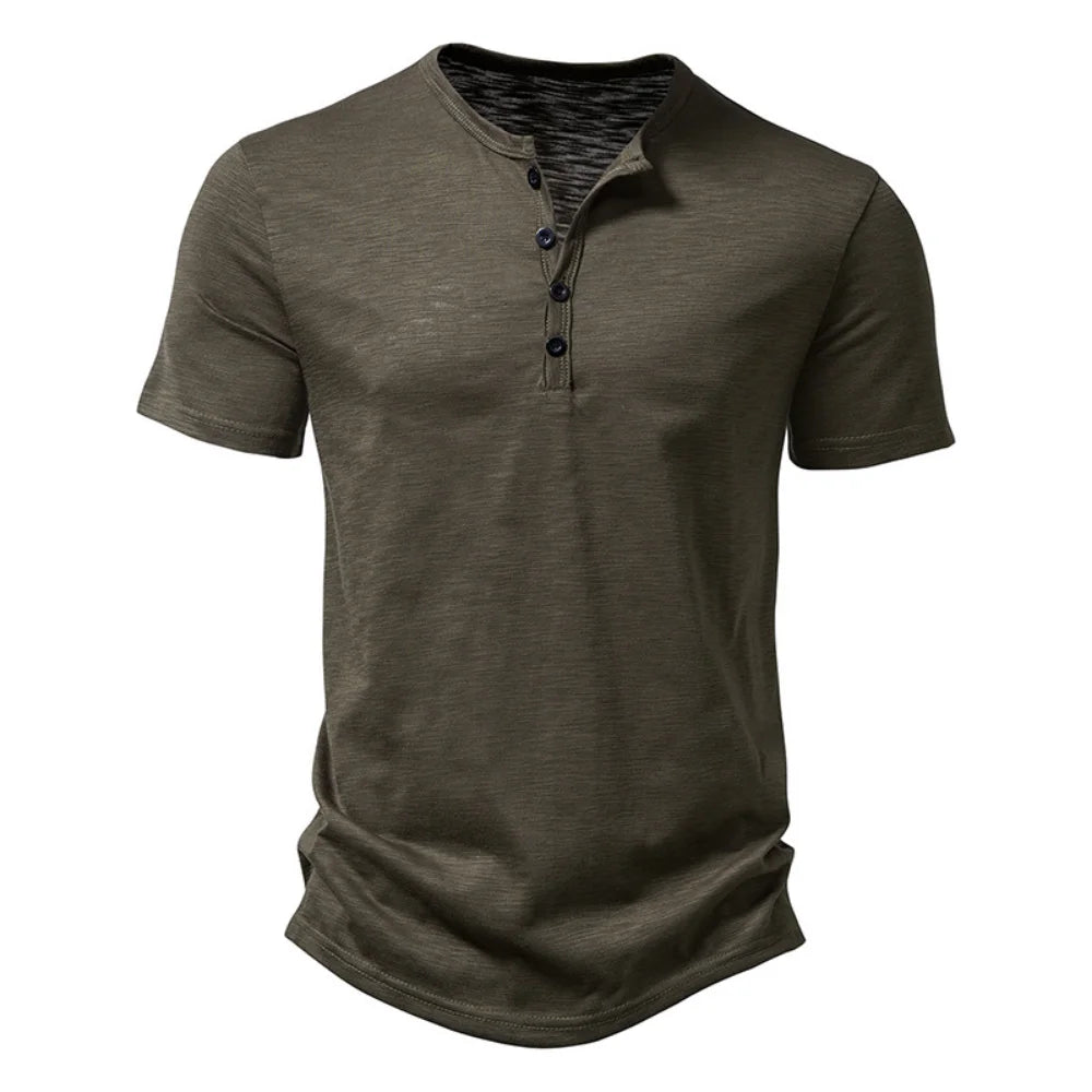 Premium Henley T-Shirt — Elevated Casual