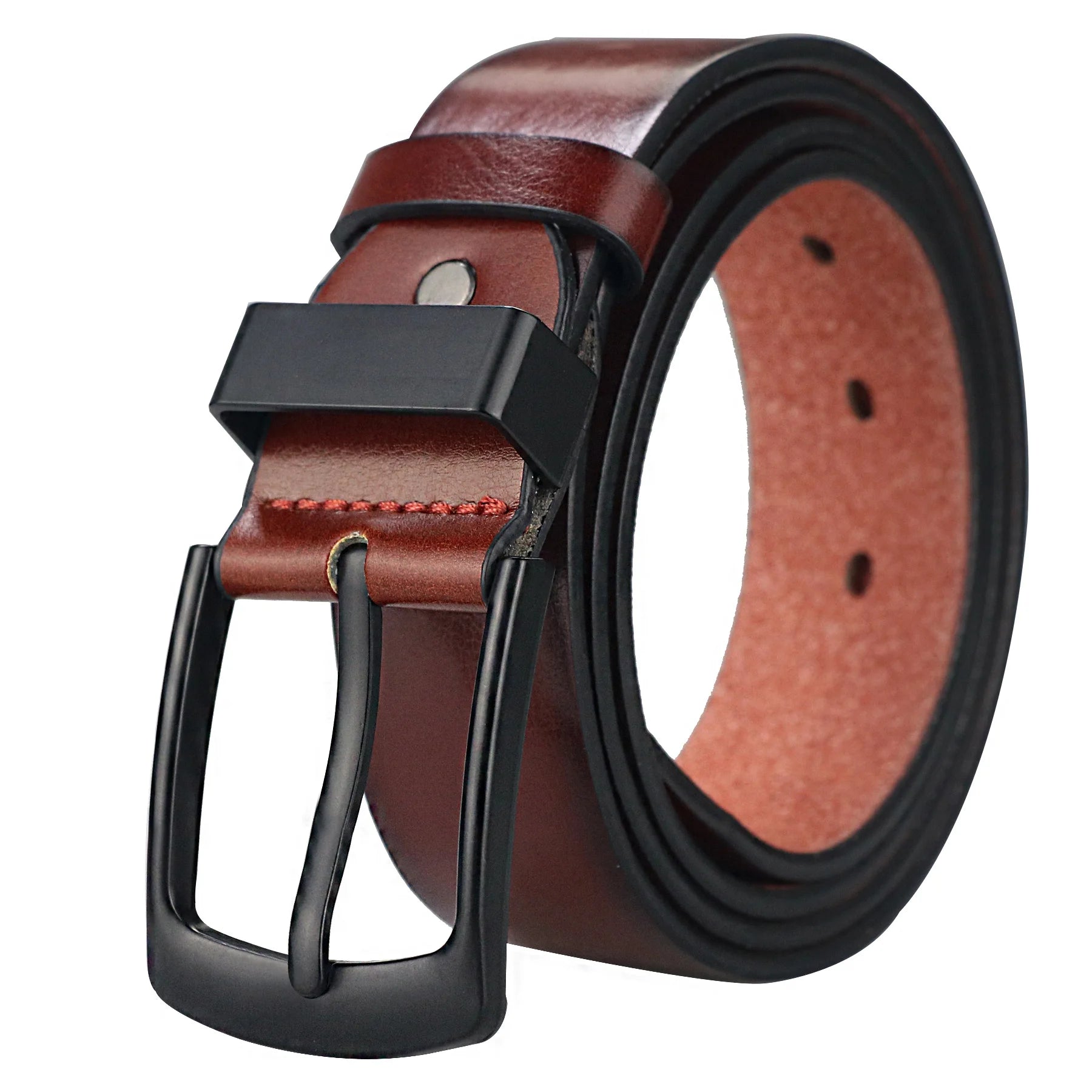 Classic Leather Belt — Vintage Pin Buckle
